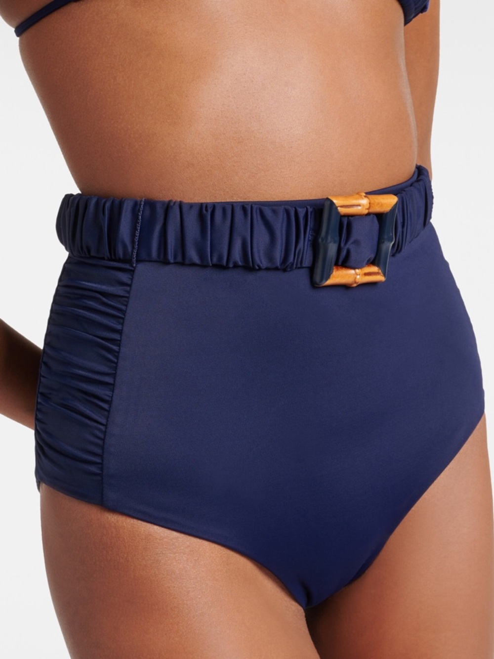 (NEW) Johanna Ortiz Navy Mahaba Bikini Bottom Size Small